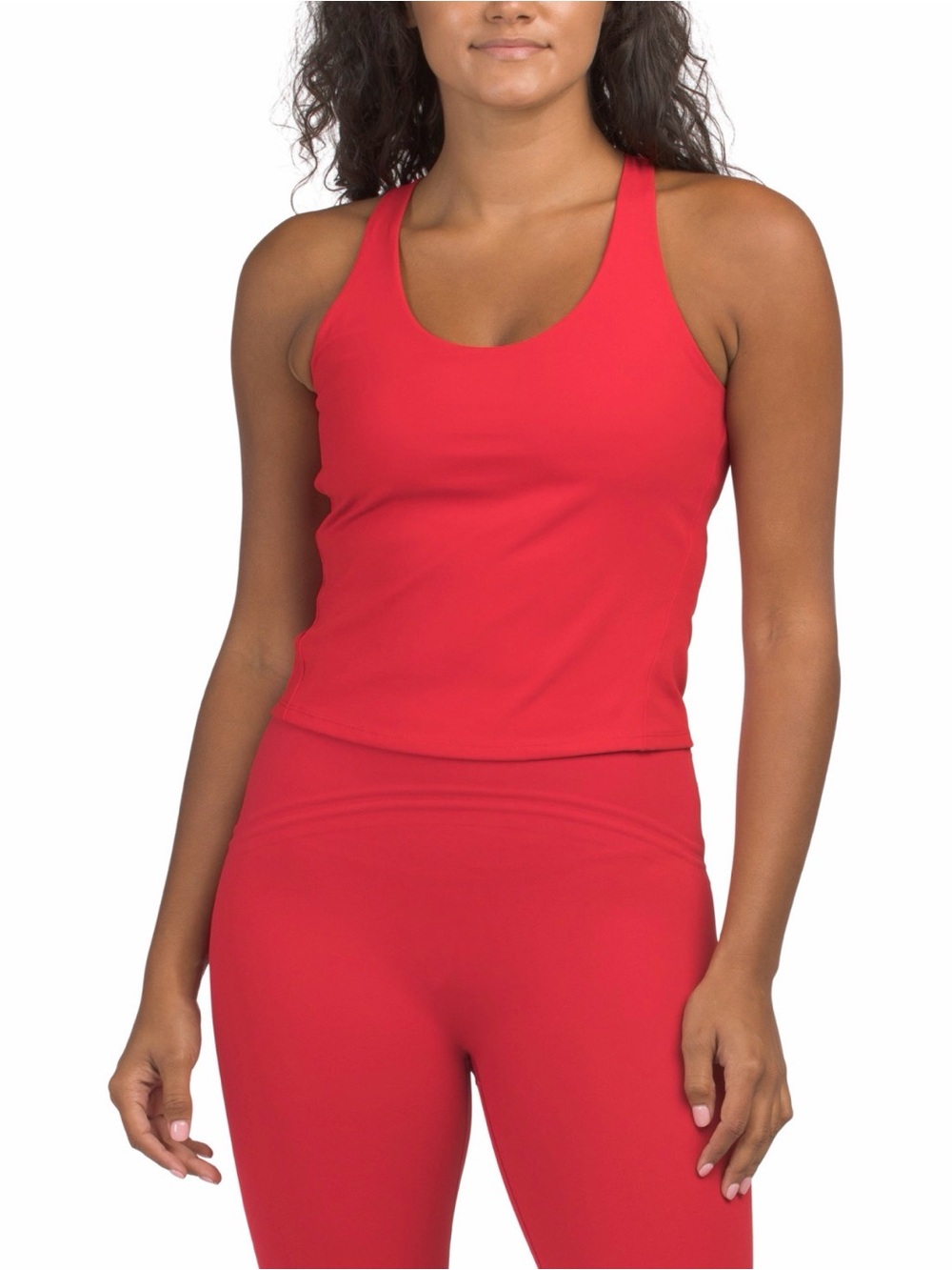 SPANX Contour Crossback Shelf Tank Red Tank Top
